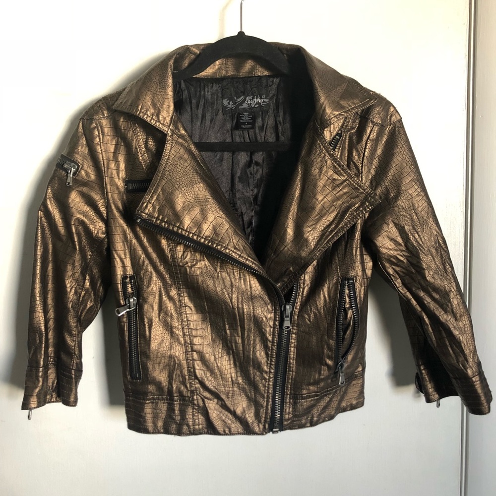 Daytrip Asymmestrical Gold Jacket